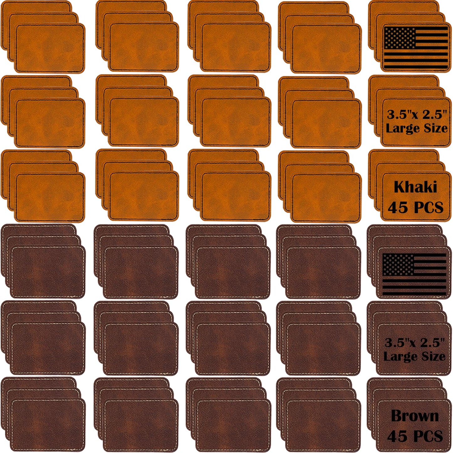 iFForce 60 Pcs Lasable Engravable Blanks - Leatherette Iron on Hat Patches & PU Leather Key Fob Kit for DIY Custom Laser Engraving Craft Gifts